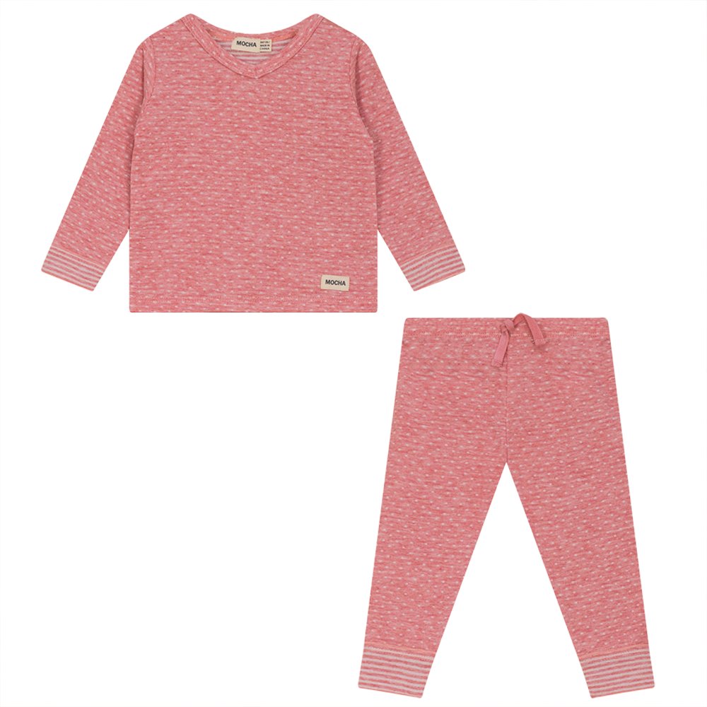 Dot Print 2 piece Set in Coral by Mocha