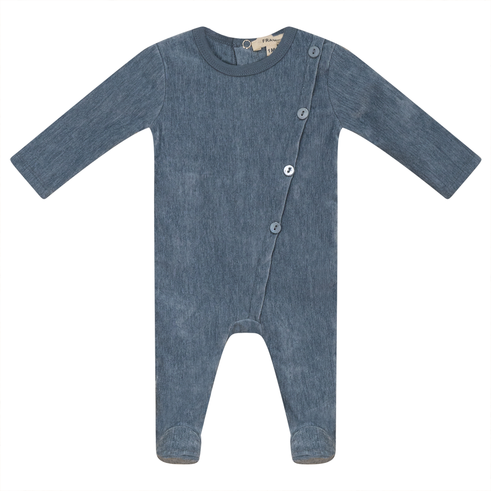 Velour Onesie in Blue by Fragile