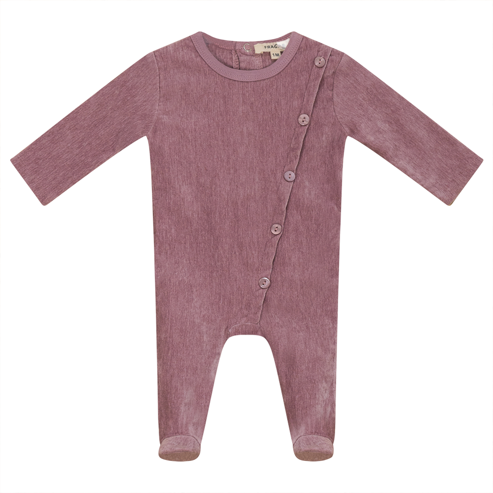 Velour Onesie in Mauve by Fragile