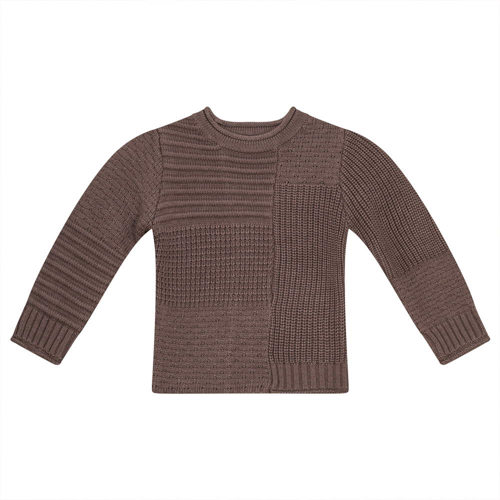 Texture Knit Sweater in Cocoa Mix by Hopscotch