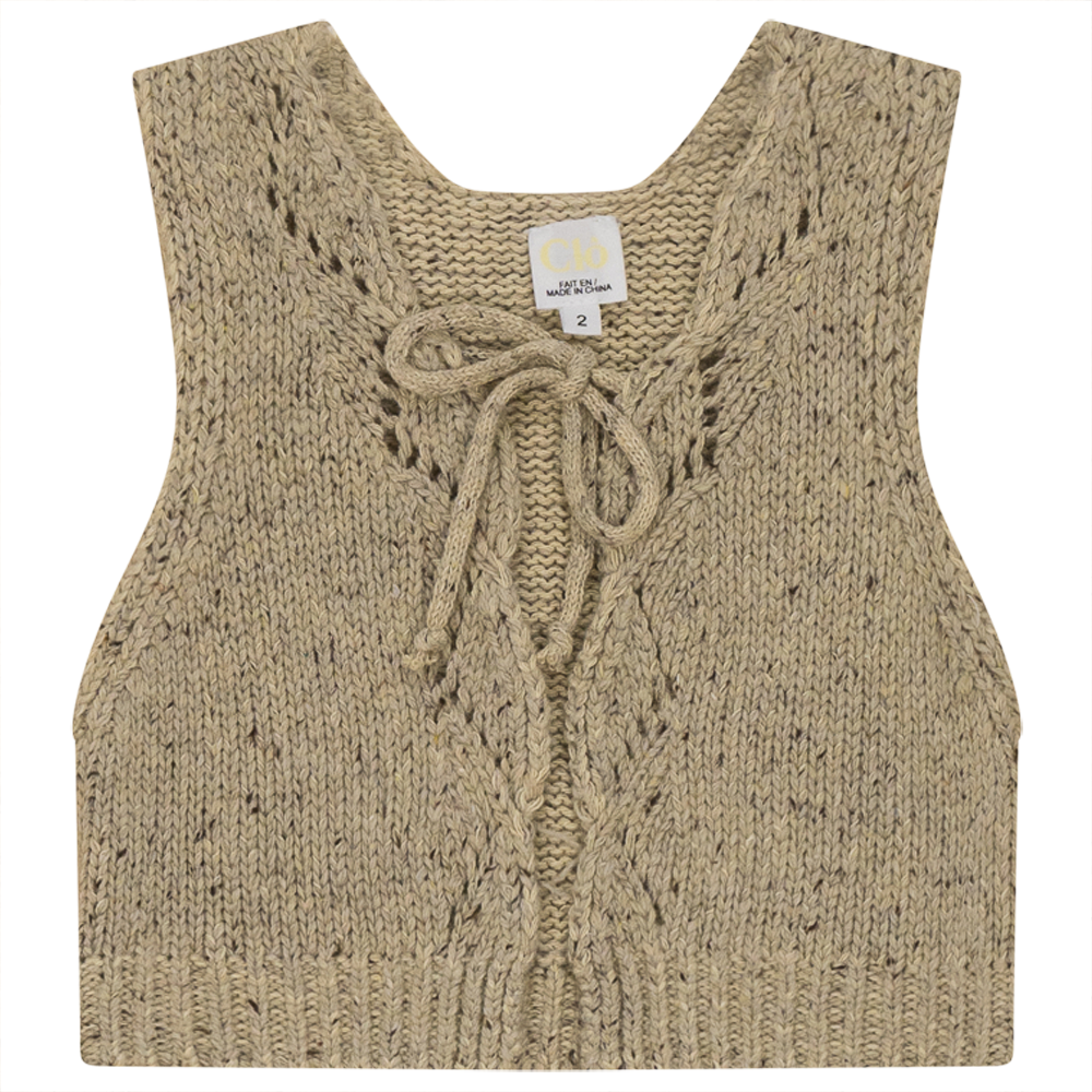 Knit Vest in Sandstorm Mix by Clô