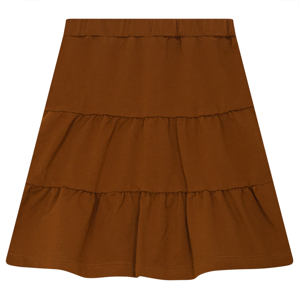 Tiered Skirt in Cognac by FYI