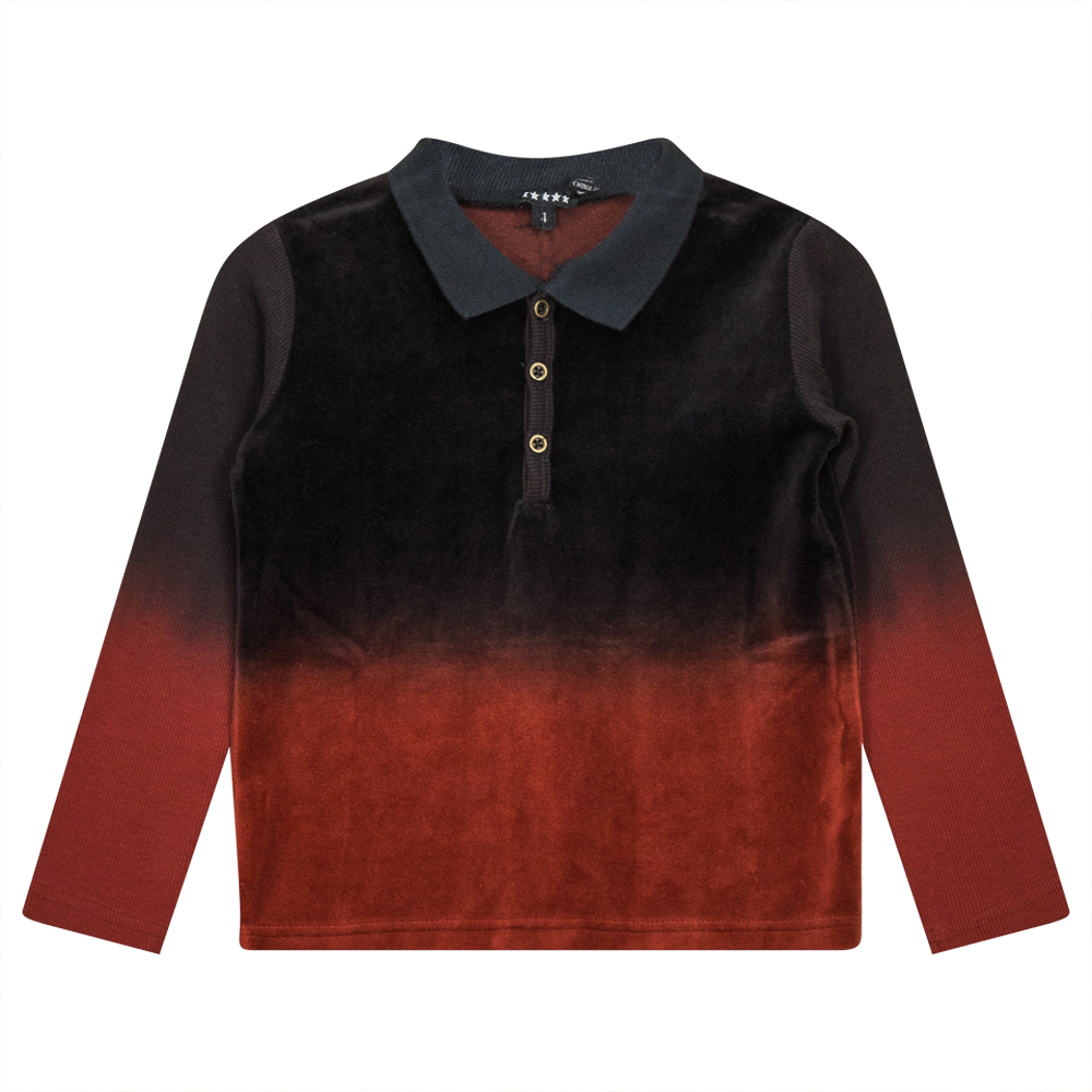 Dip Dye Polo in Light Cabernet Black by 5 Stars