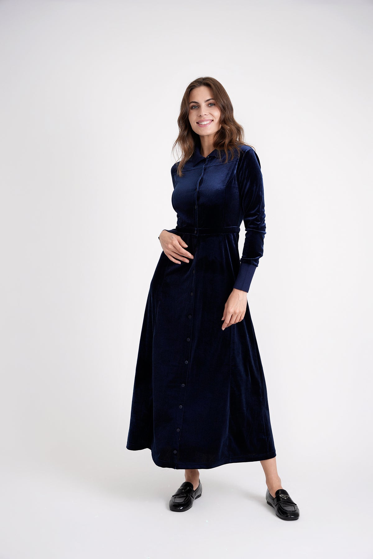Slinky Velour Dress in by FYI