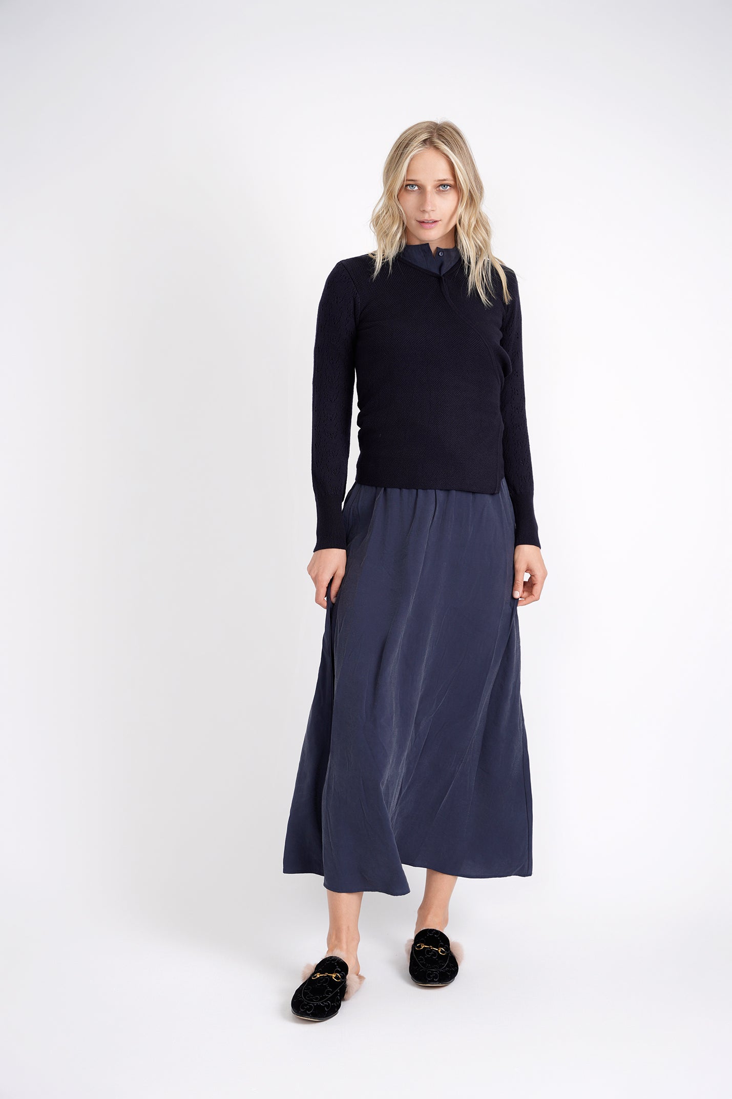 Faux Suede Skirt in by 5 Stars