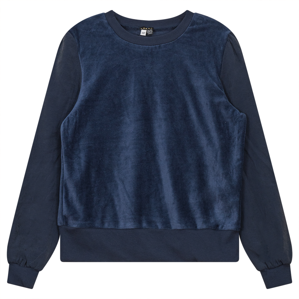 Cotton Velour Top in Midnight by 5 Stars