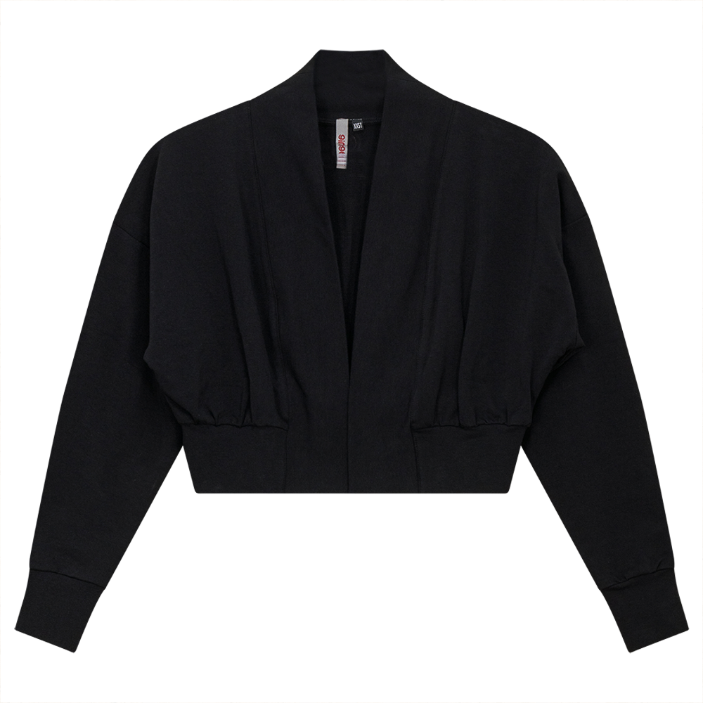 Crop Cardigan in Black by Ginger