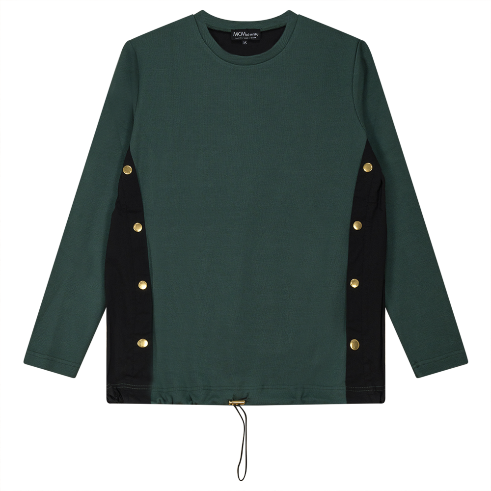 Knit Shirting Combo Bungee Top in by MCM