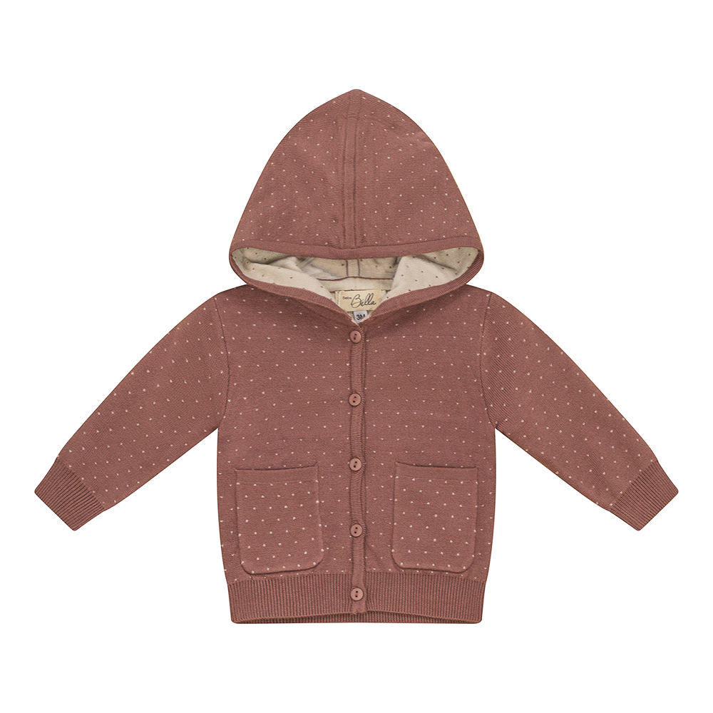 Knitted Jacket in Rose Dark Almond by Bebe Bella