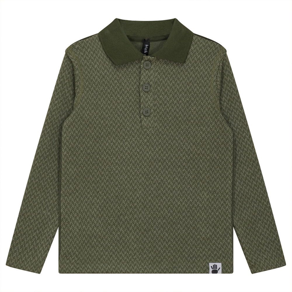 Herringbone Polo Olive Boys Pullover by {{ product_vemdor}}