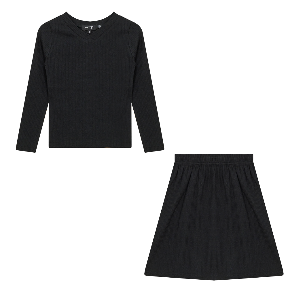 Rib V-Neck 2PC Set