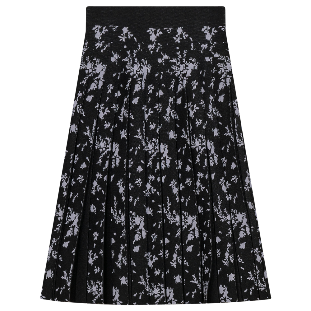 Floral Jacquard Skirt Black Blue Ladies Skirt by {{ product_vemdor}}