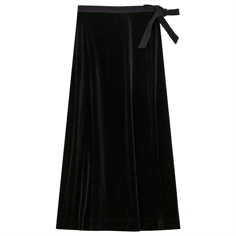 Slinky Velour Skirt Black Ladies Skirt by {{ product_vemdor}}