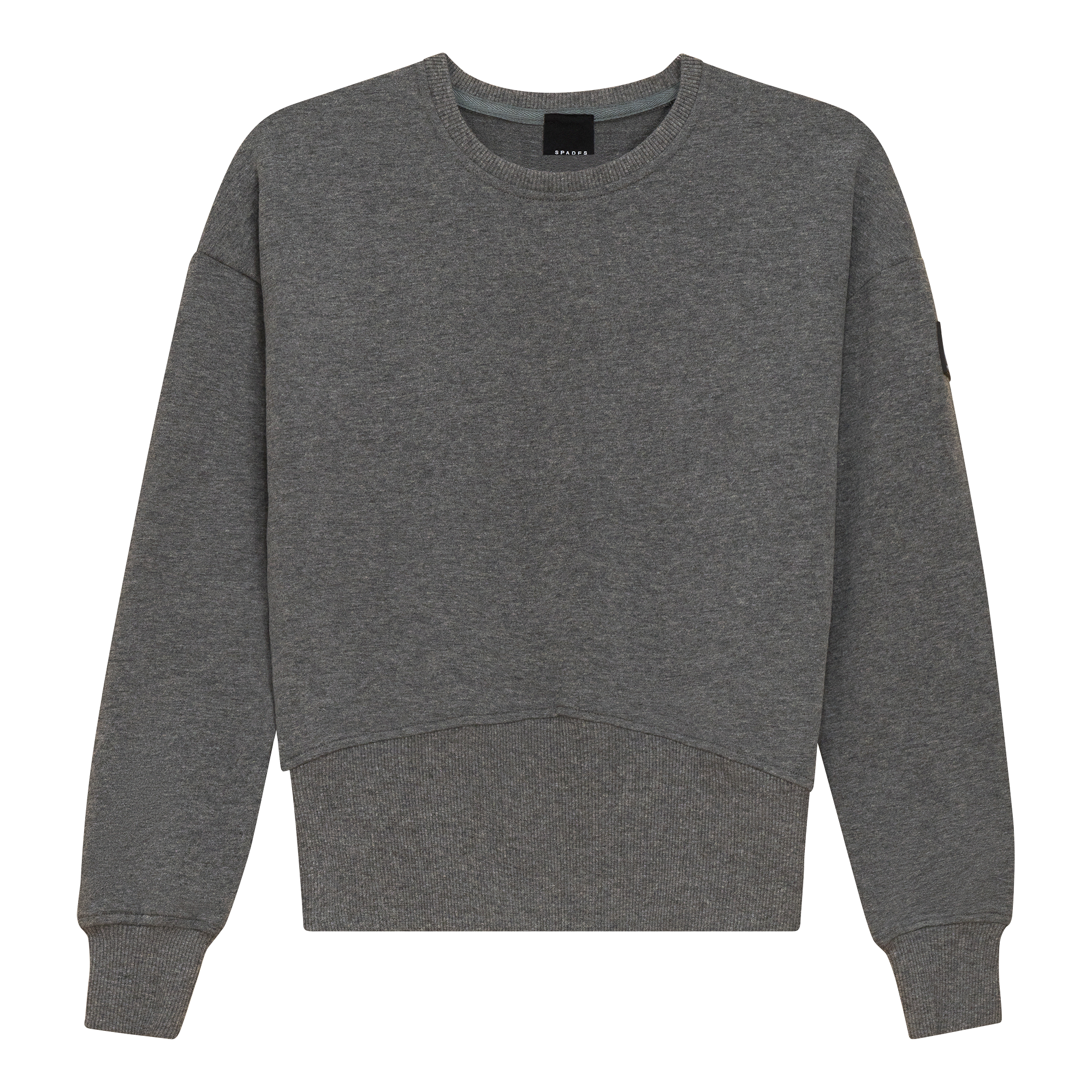 Combo Ribbed Sweatshirt in Medium Grey Mix by Spades