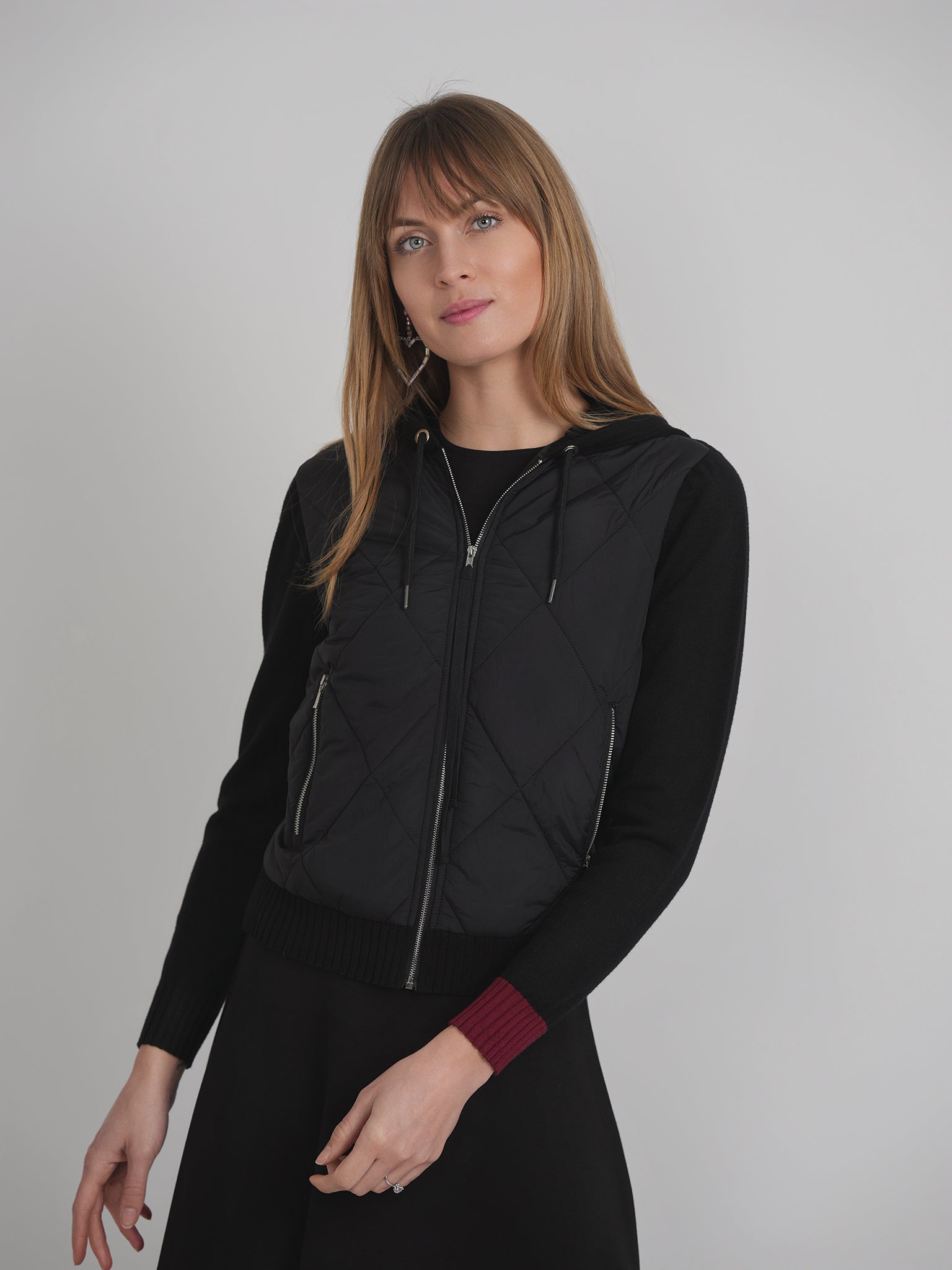 Quilted Bomber Jacket Combo in by Oops