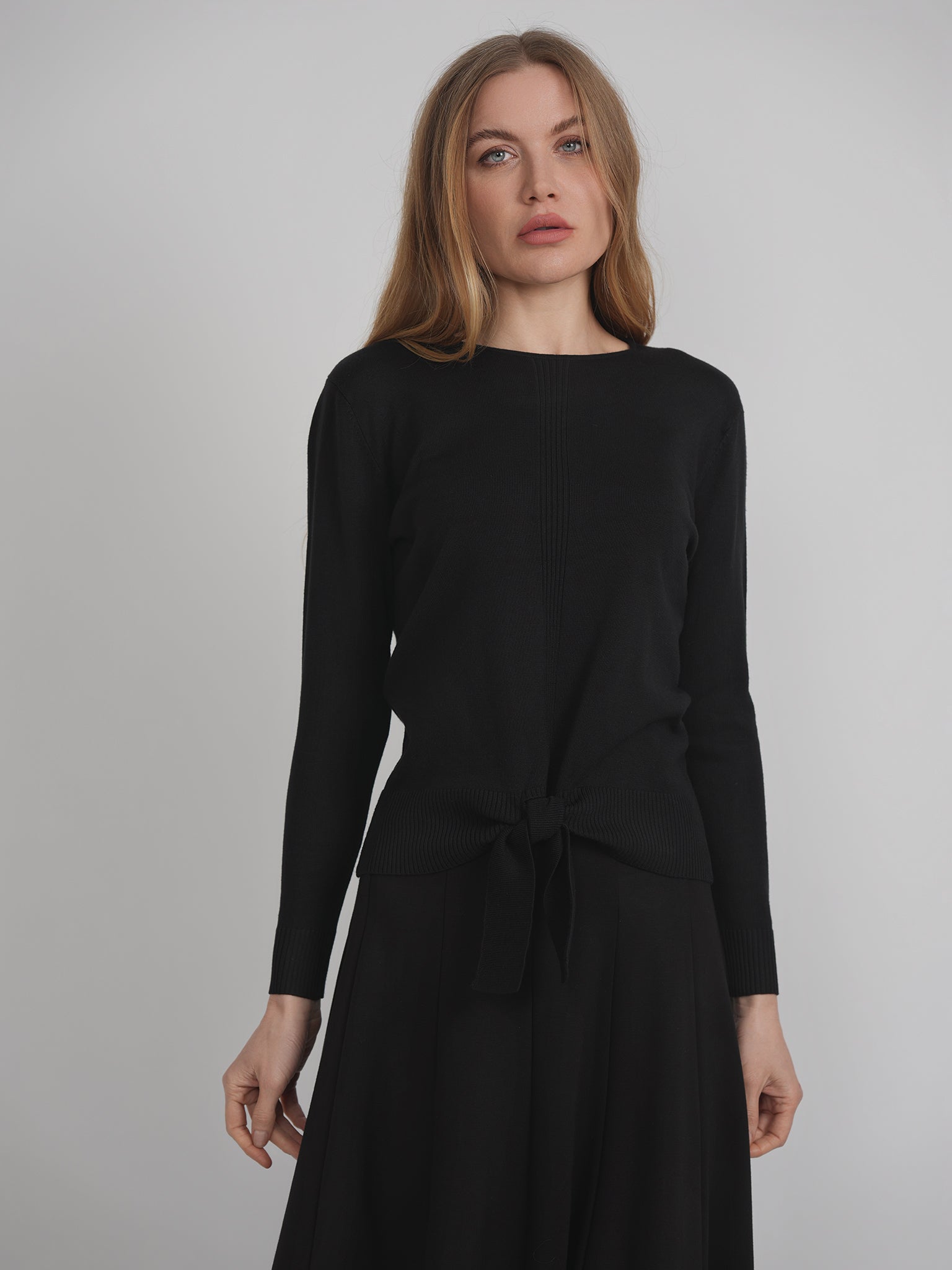 Knit Tie Sweater in by Vivid