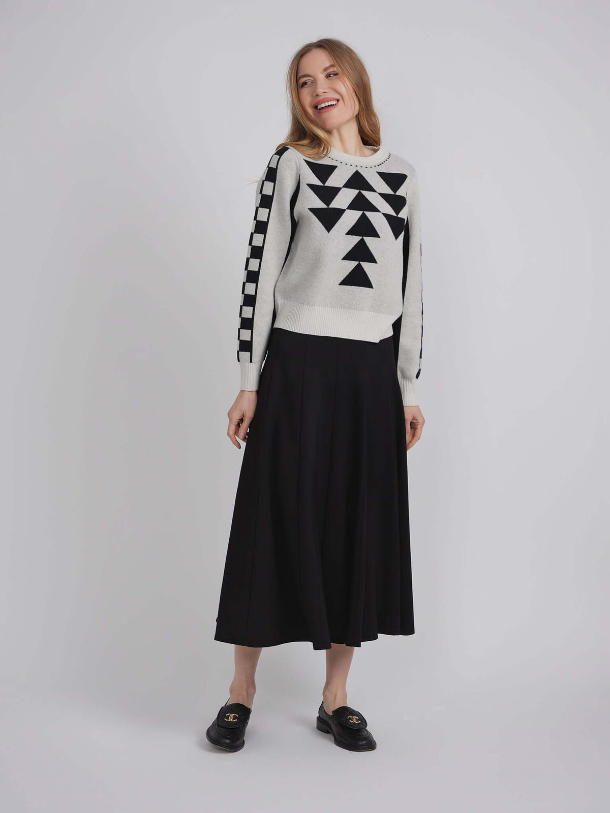 Geometric Print Sweater in by Spades
