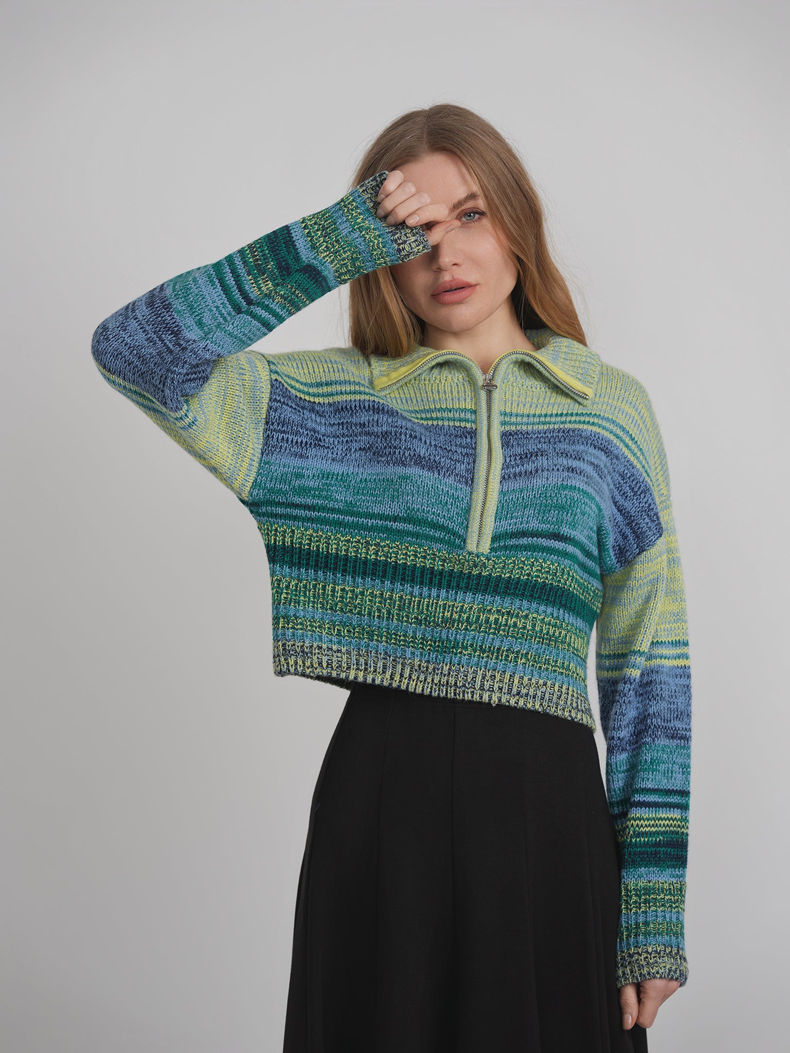 Multicolor Drop Shoulder Sweater in by Spades