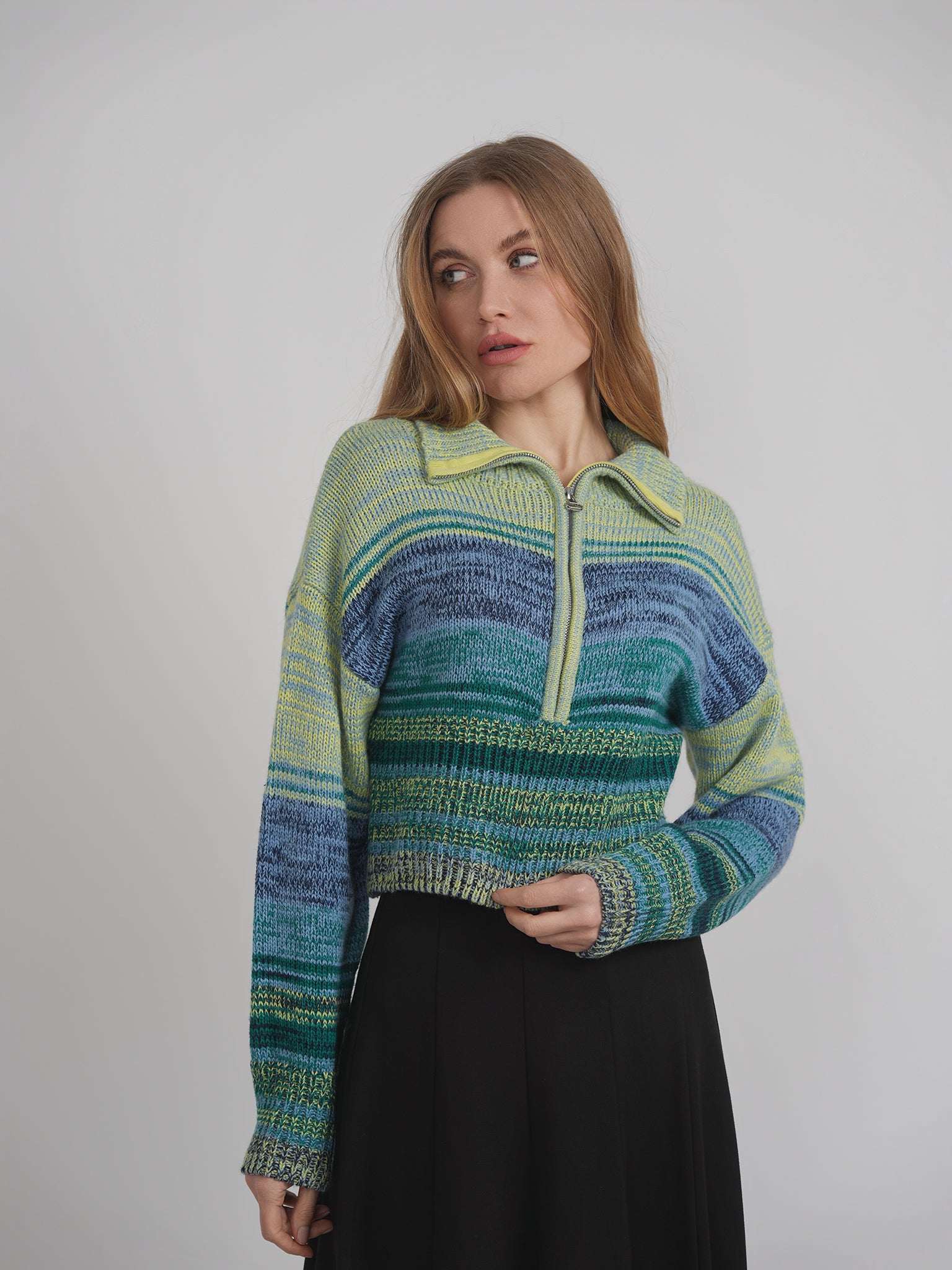Multicolor Drop Shoulder Sweater in by Spades