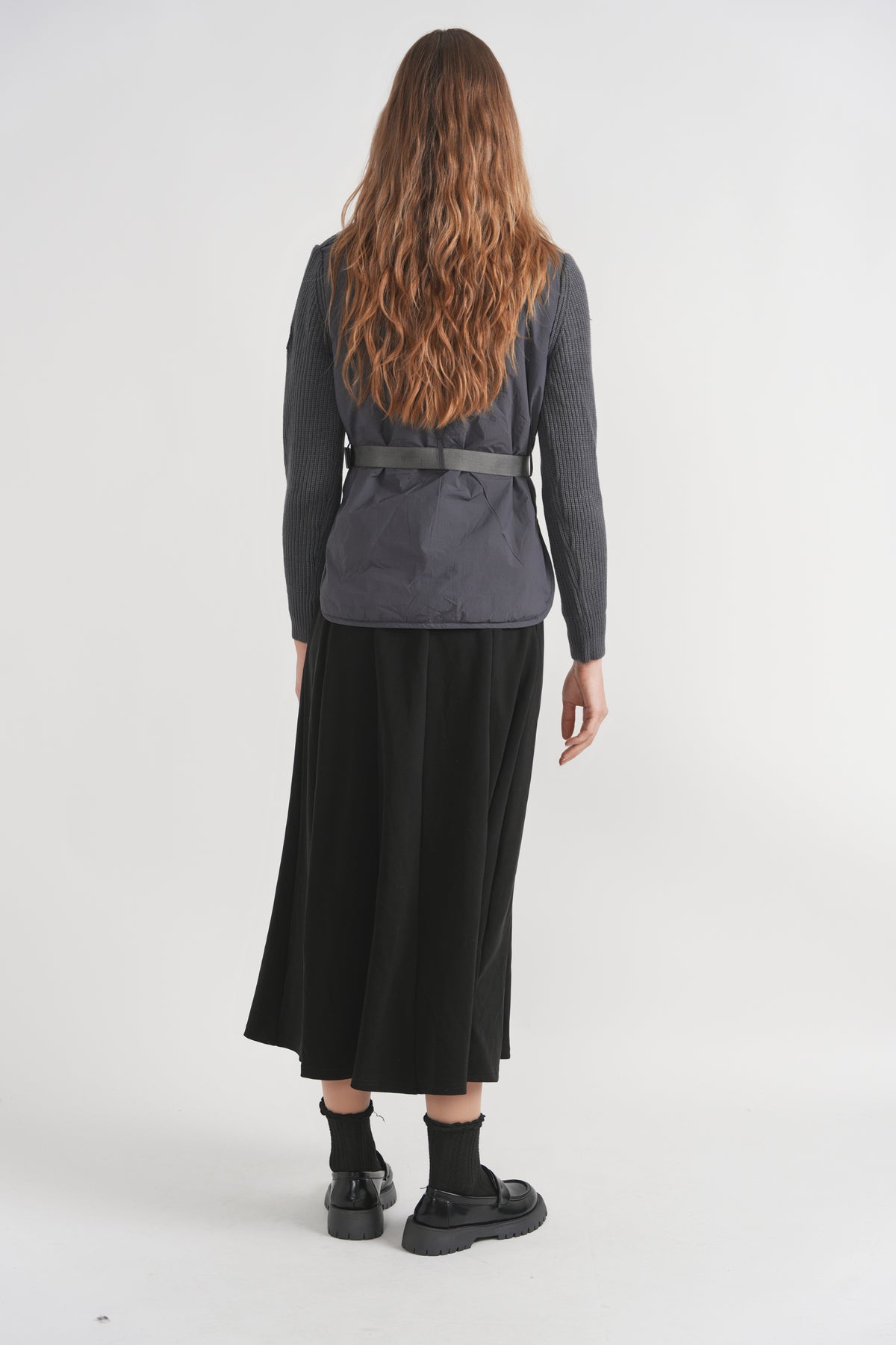 Pull matelassé en maille torsadée avec ceinture