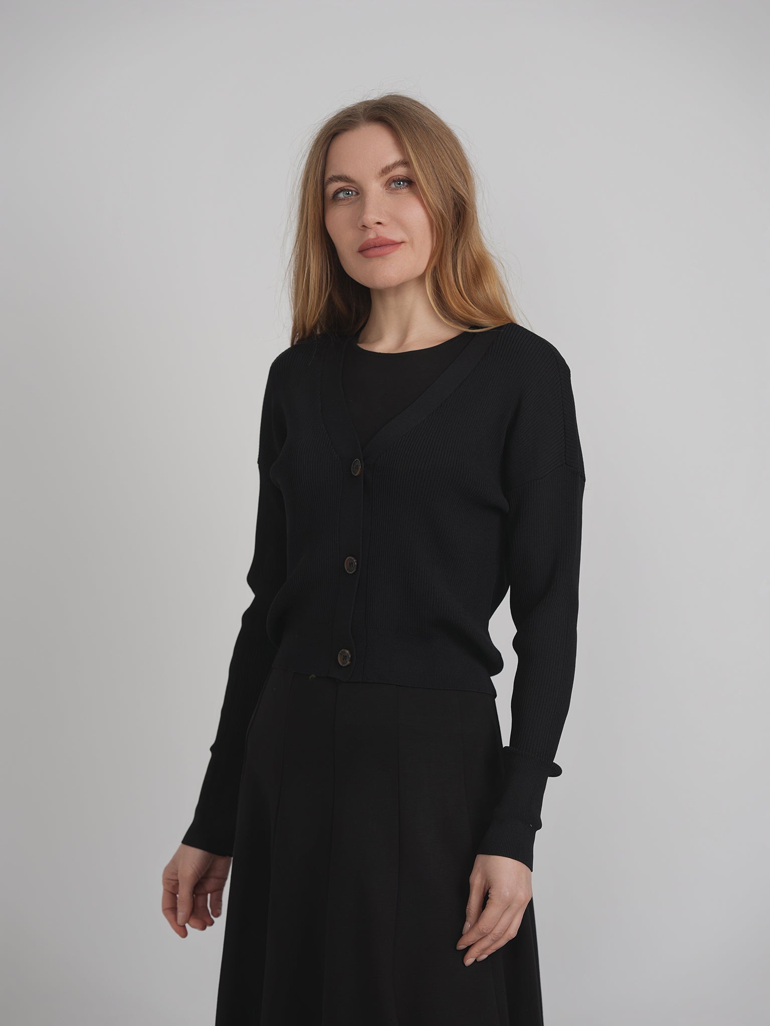 Cropped Drop Shoulder Sweater in by MiuMax