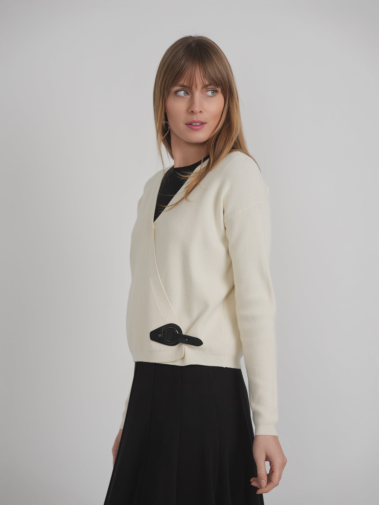 Wrap Knit Cardigan in by Mademoiselle