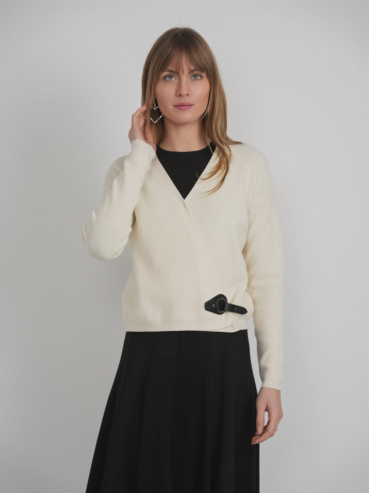 Wrap Knit Cardigan in by Mademoiselle