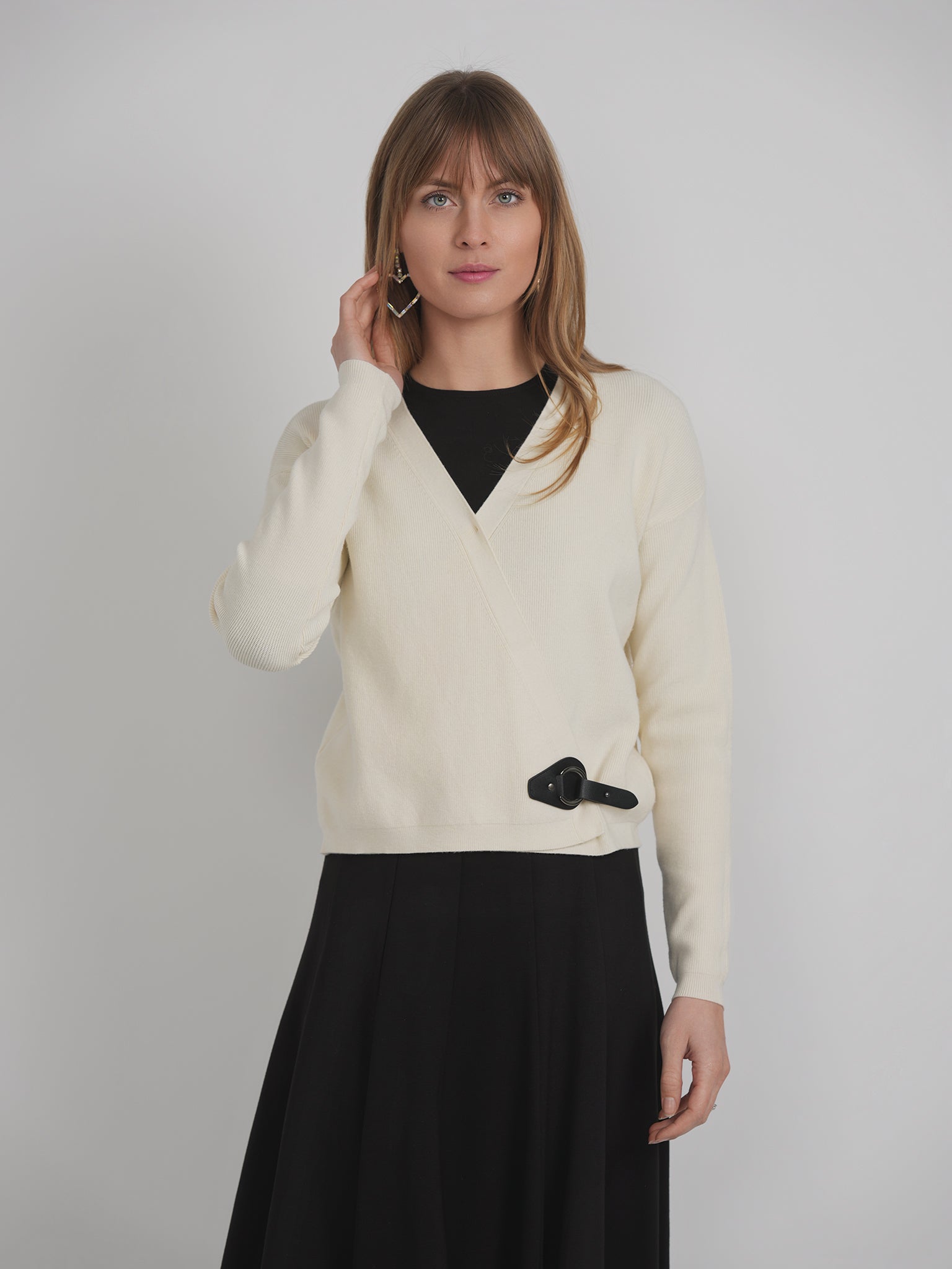 Wrap Knit Cardigan in by Mademoiselle