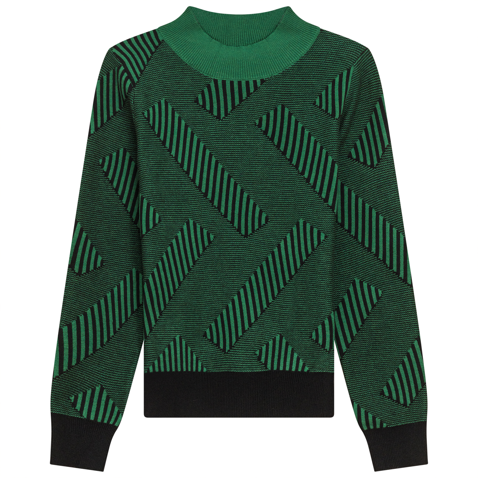 Herringbone Sweater in Black Forest by BuHu