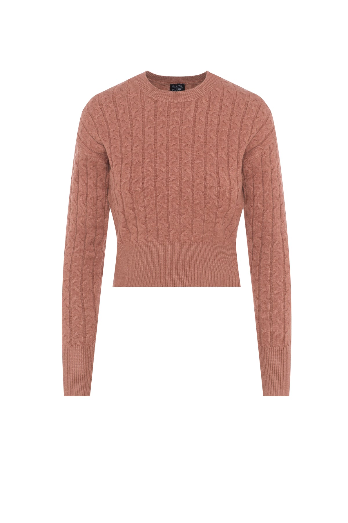 Cable Knit Sweater in Dusty Mauve by BuHu