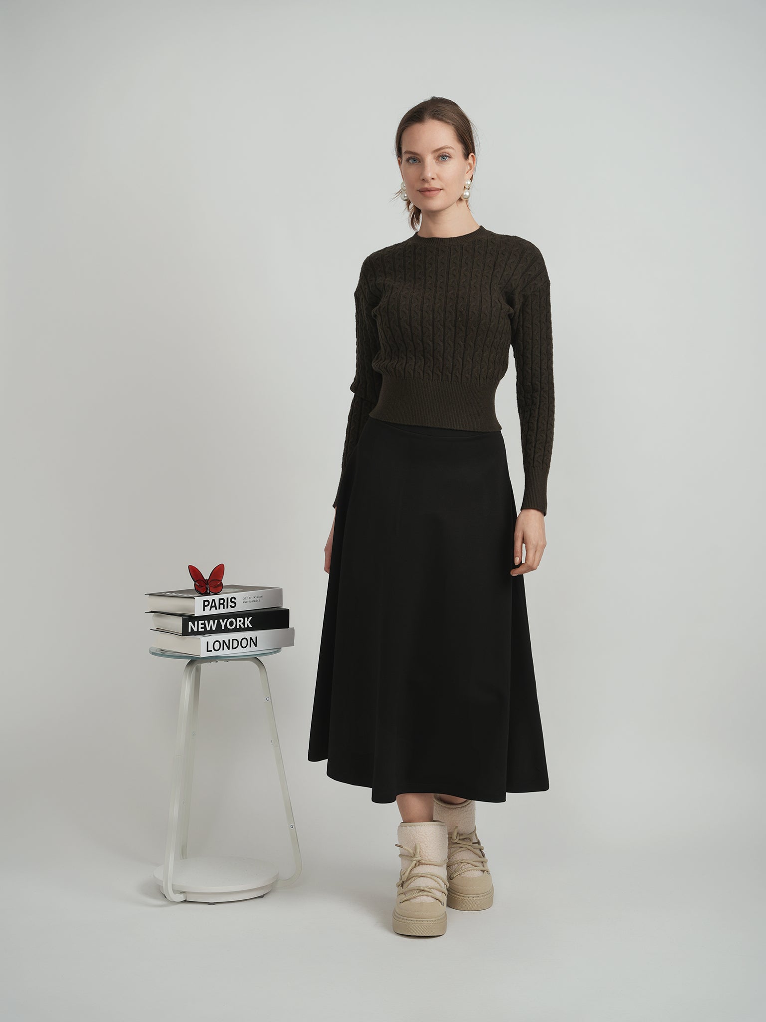 Cable Knit Sweater in by BuHu