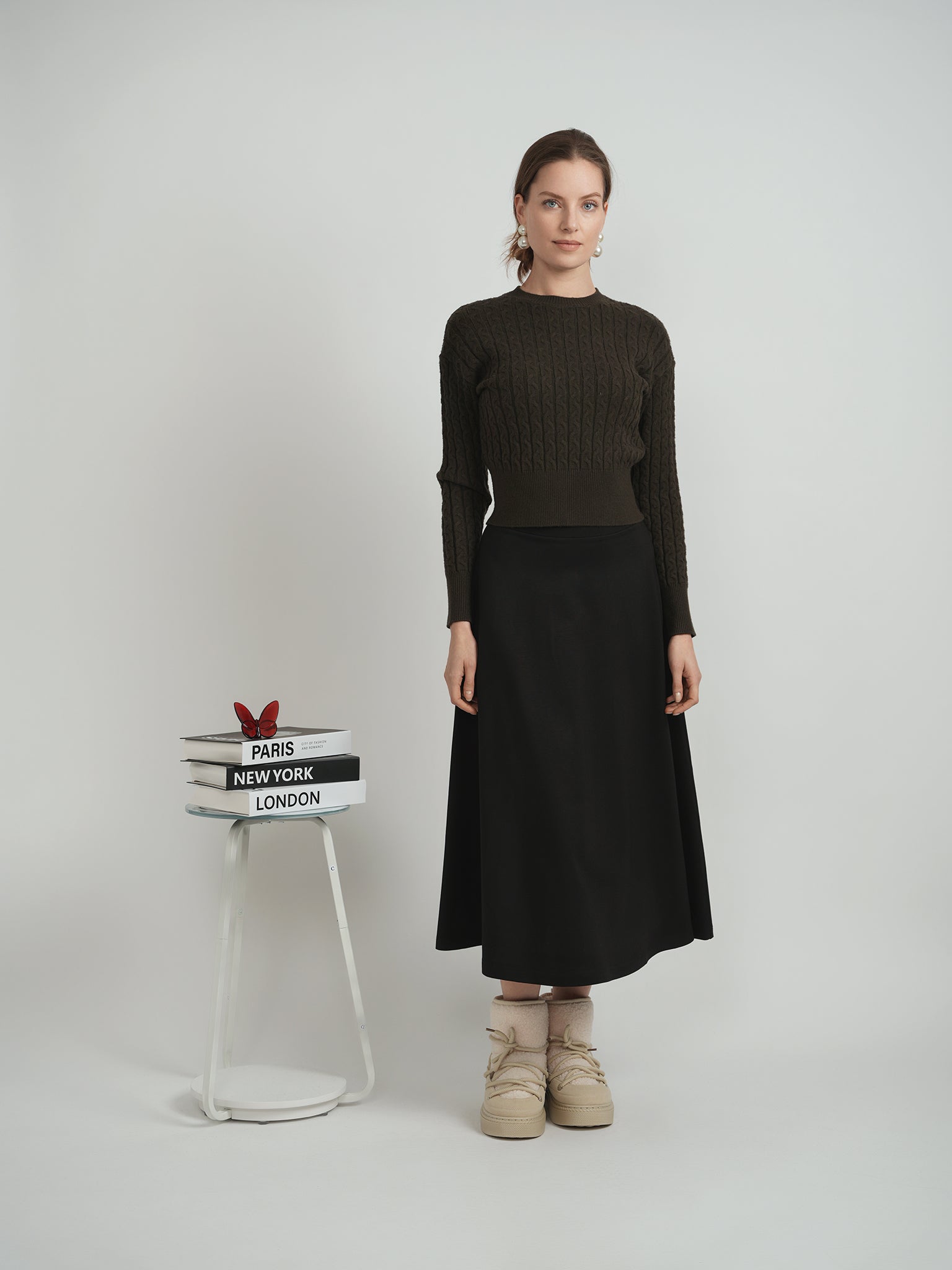 Cable Knit Sweater in by BuHu