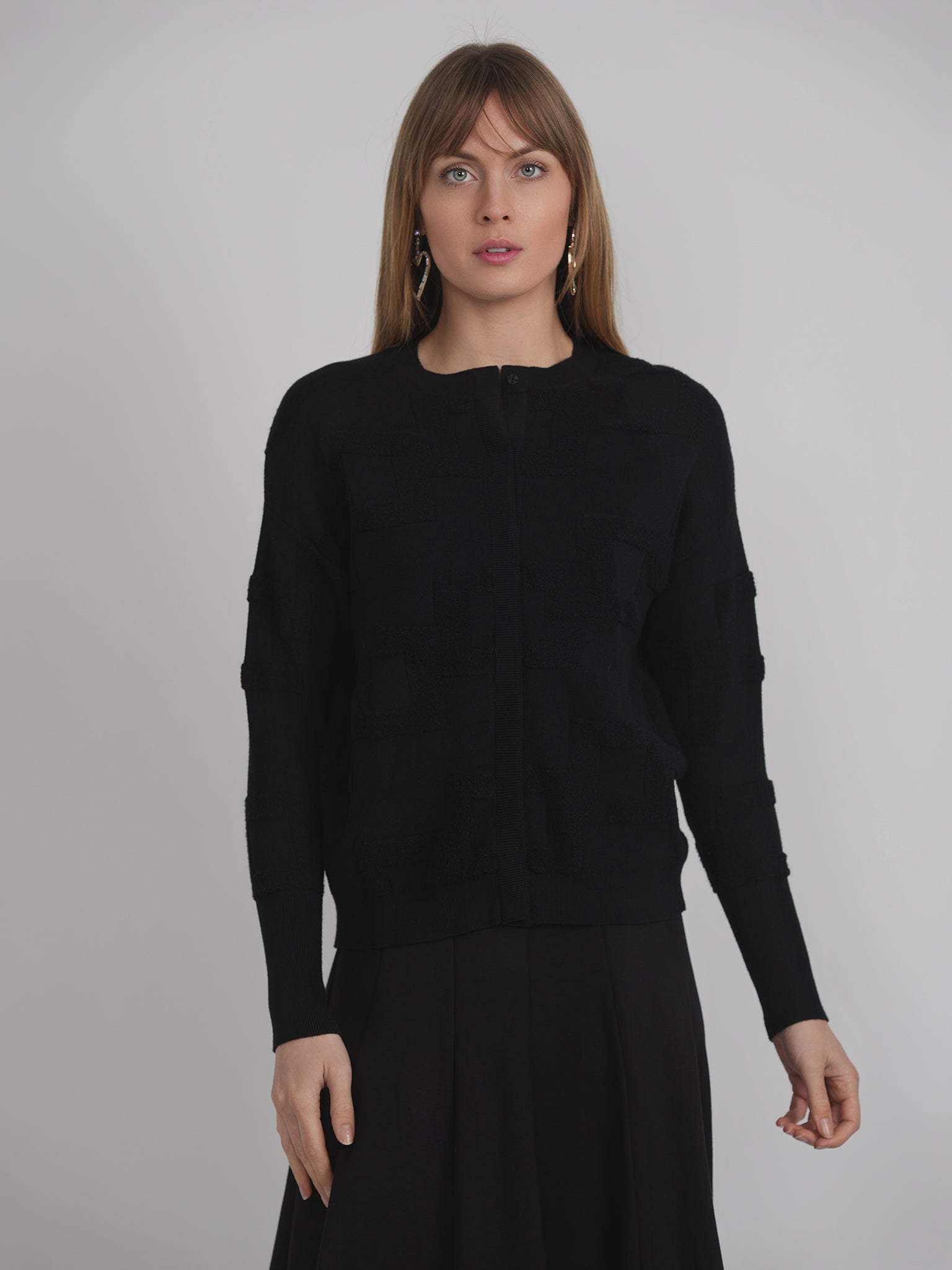 Textured Knit Cardigan in by Vivid