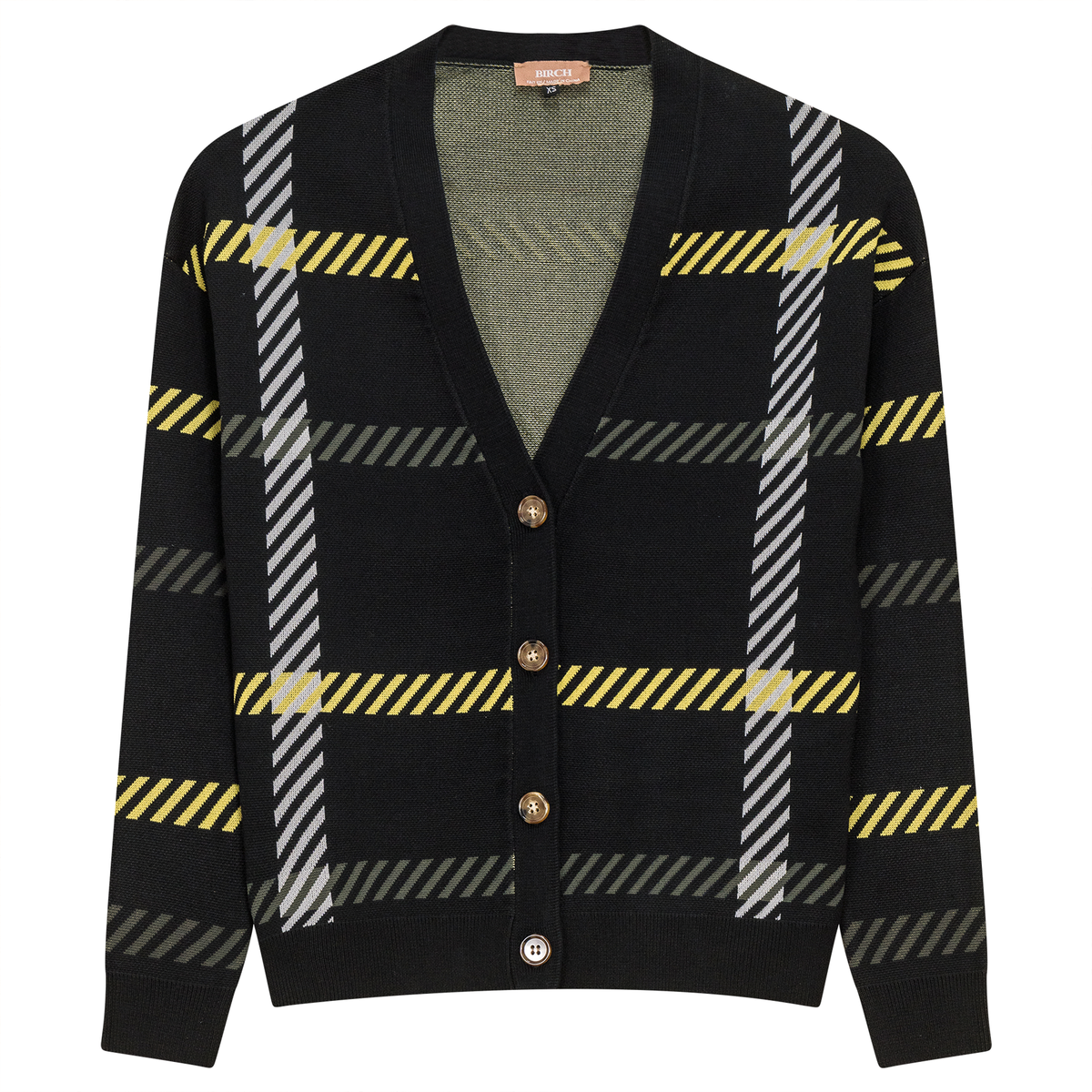Printed Knit Cardigan in Black by Birch