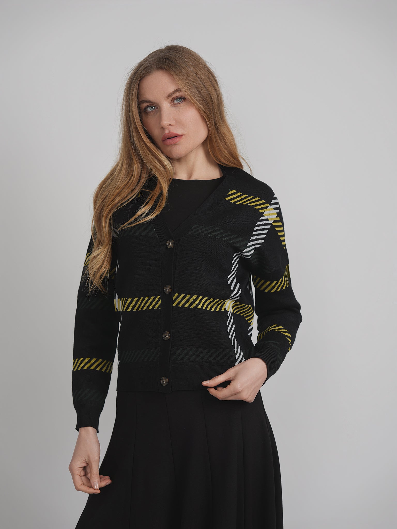 Printed Knit Cardigan in by Birch