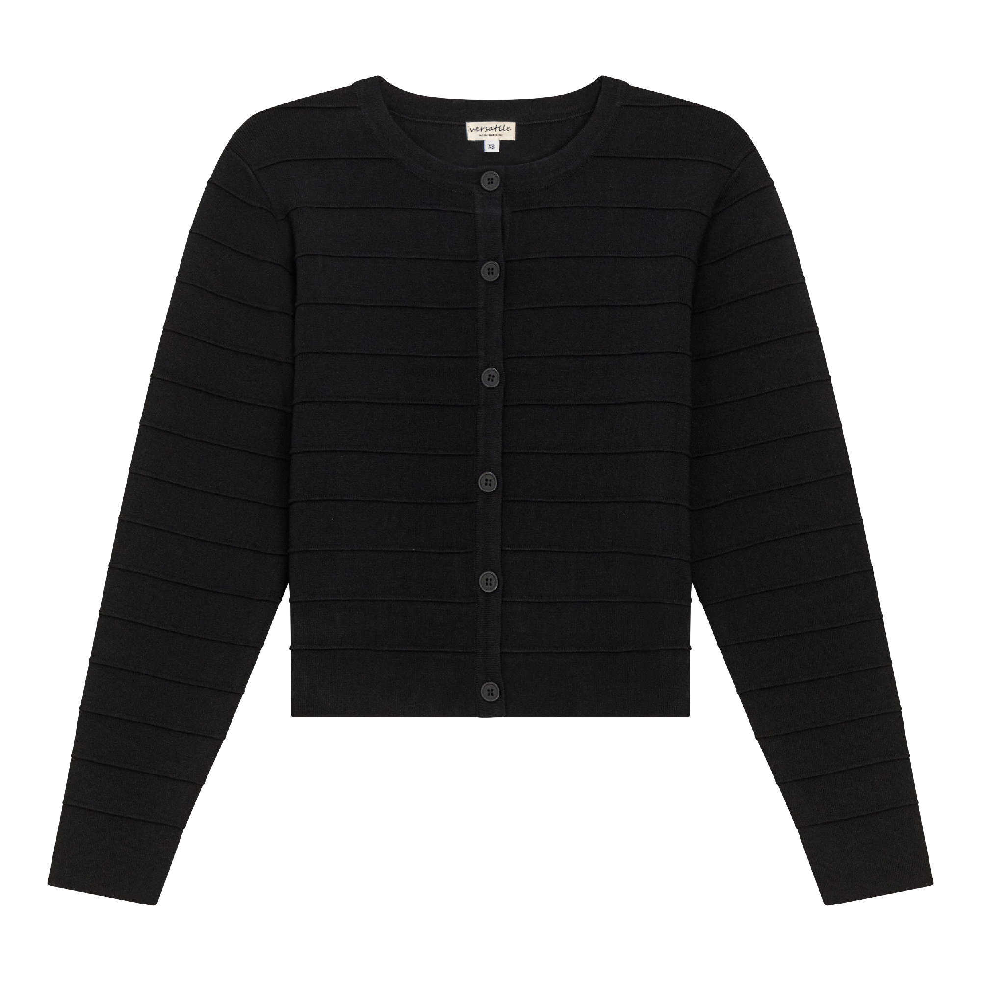 Ribbed Knit Cropped Cardigan in by Versatile