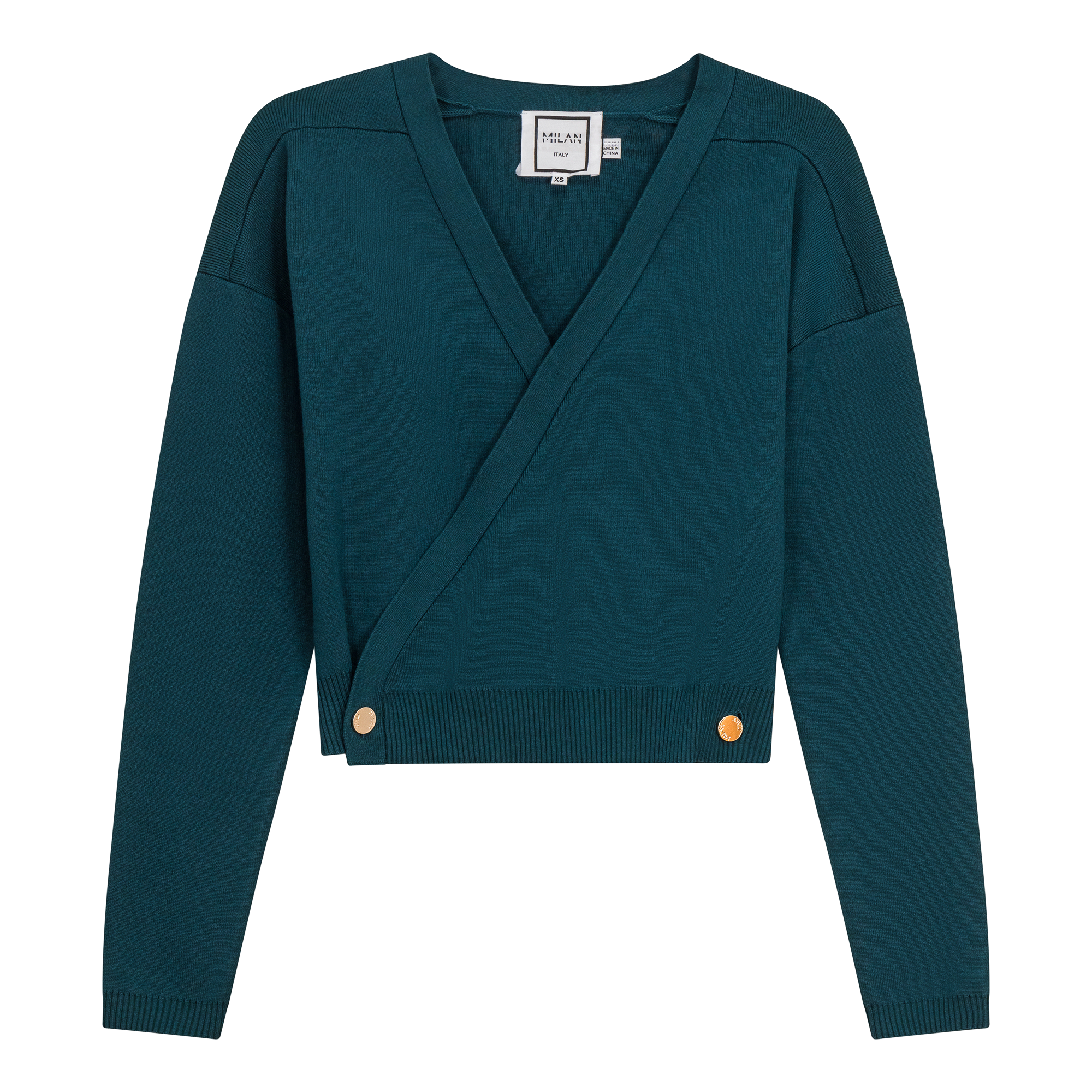 Pull court croisé cache-cœur