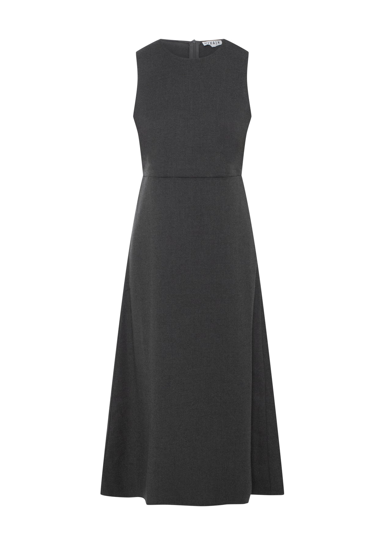 Cool Wool A Line Midi Jumper in Charcoal by Viva K