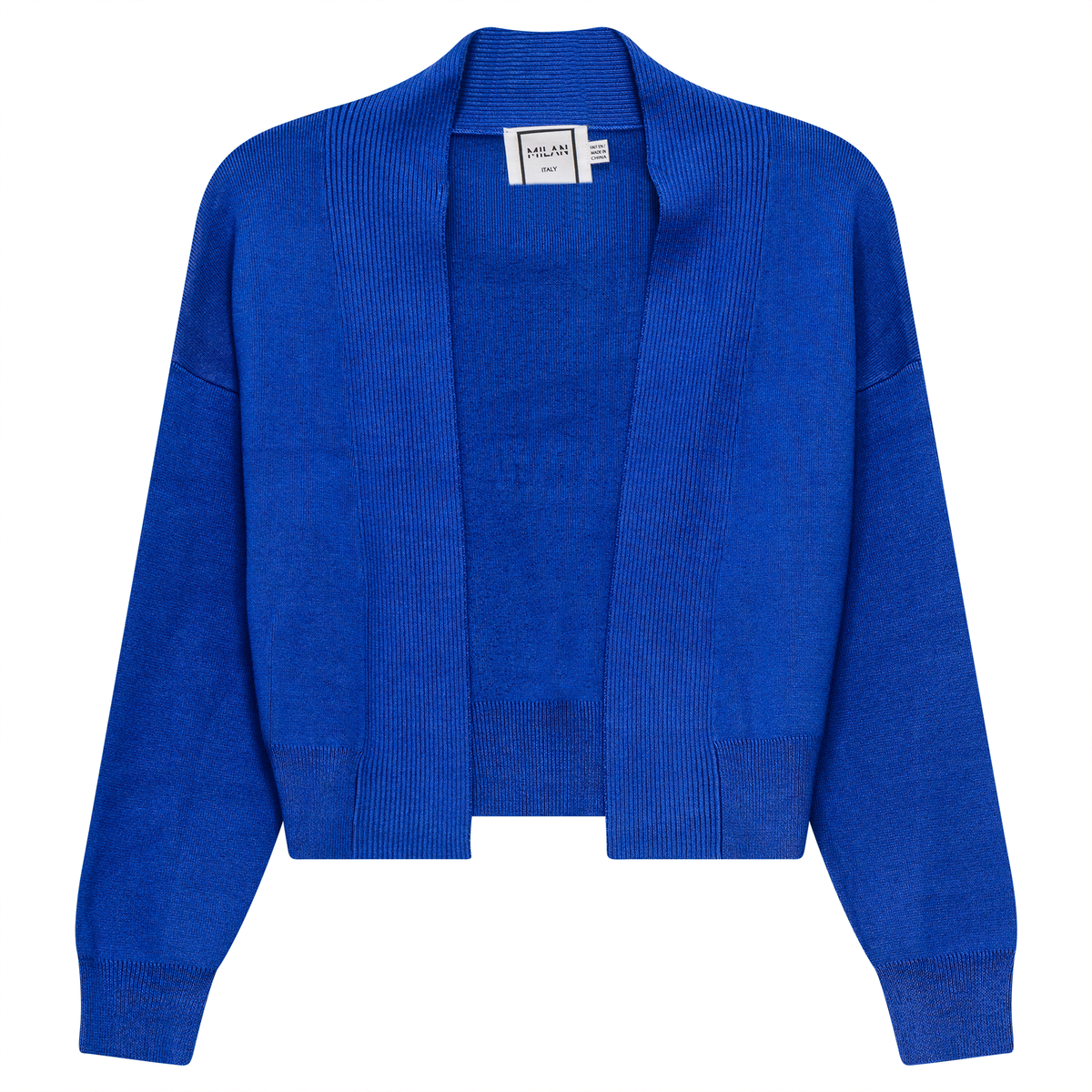 Cropped Knit Open Cardigan