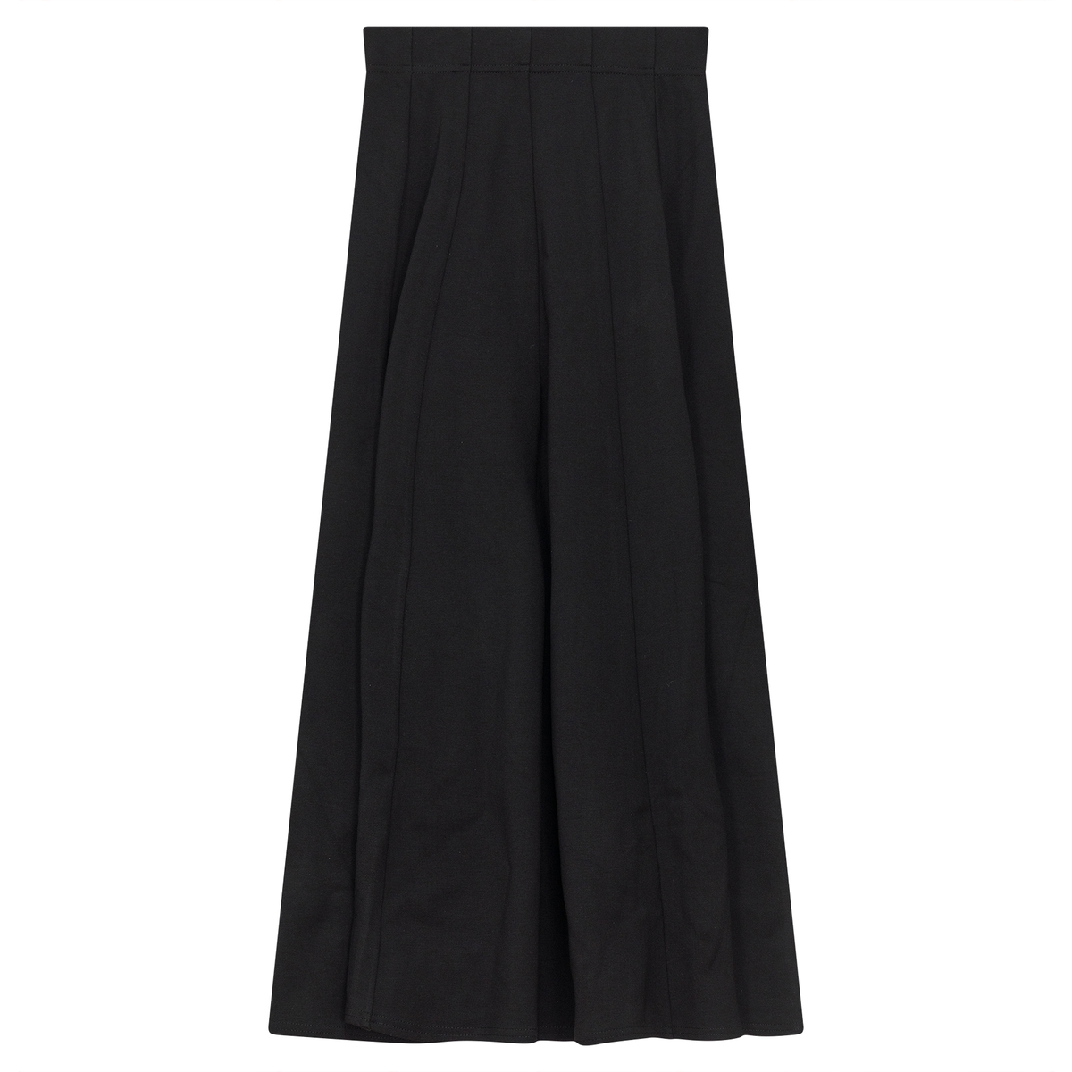 Midi Panel Ponte Skirt in Black by Midi