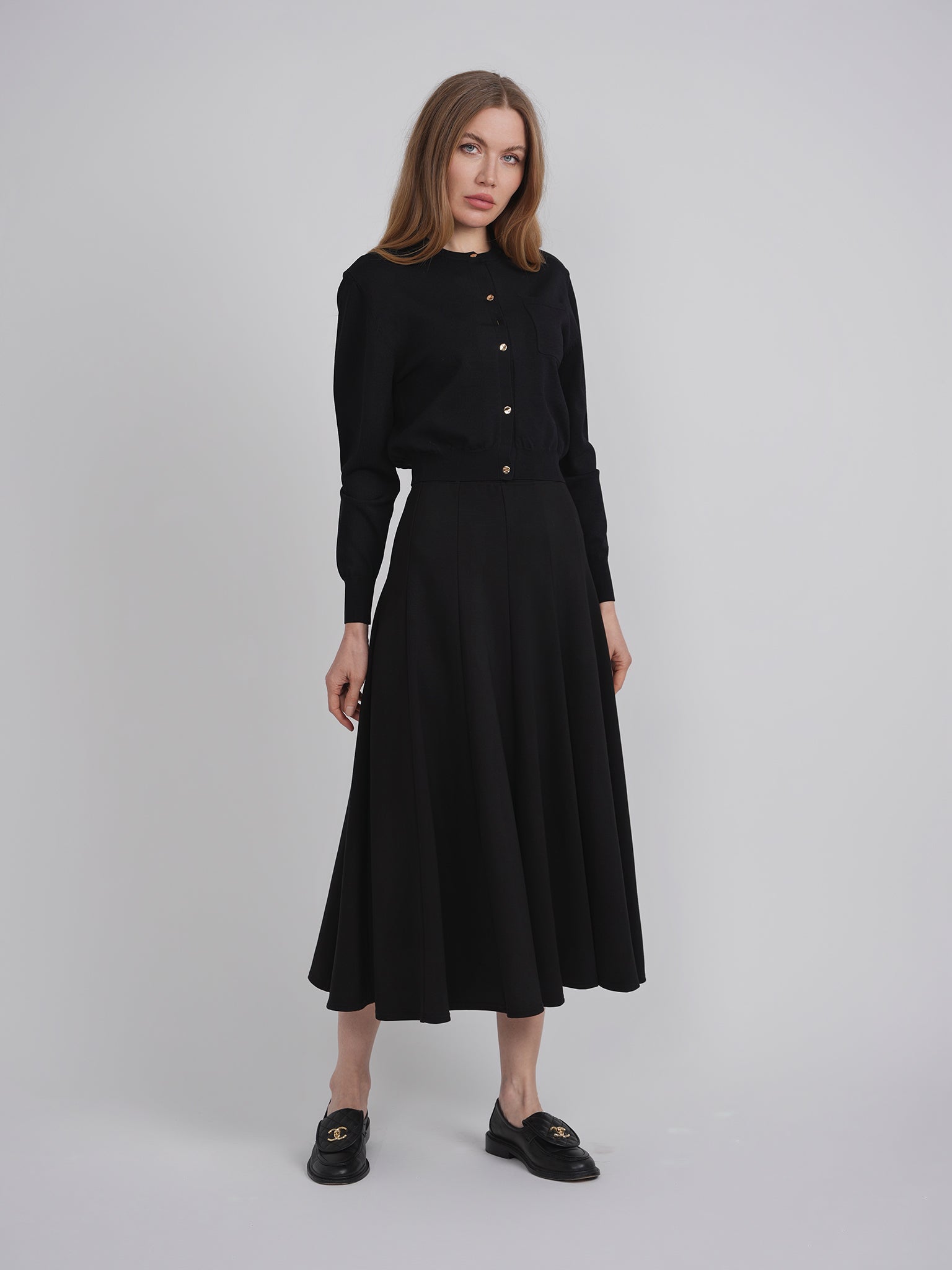 Midi Panel Ponte Skirt in by Midi
