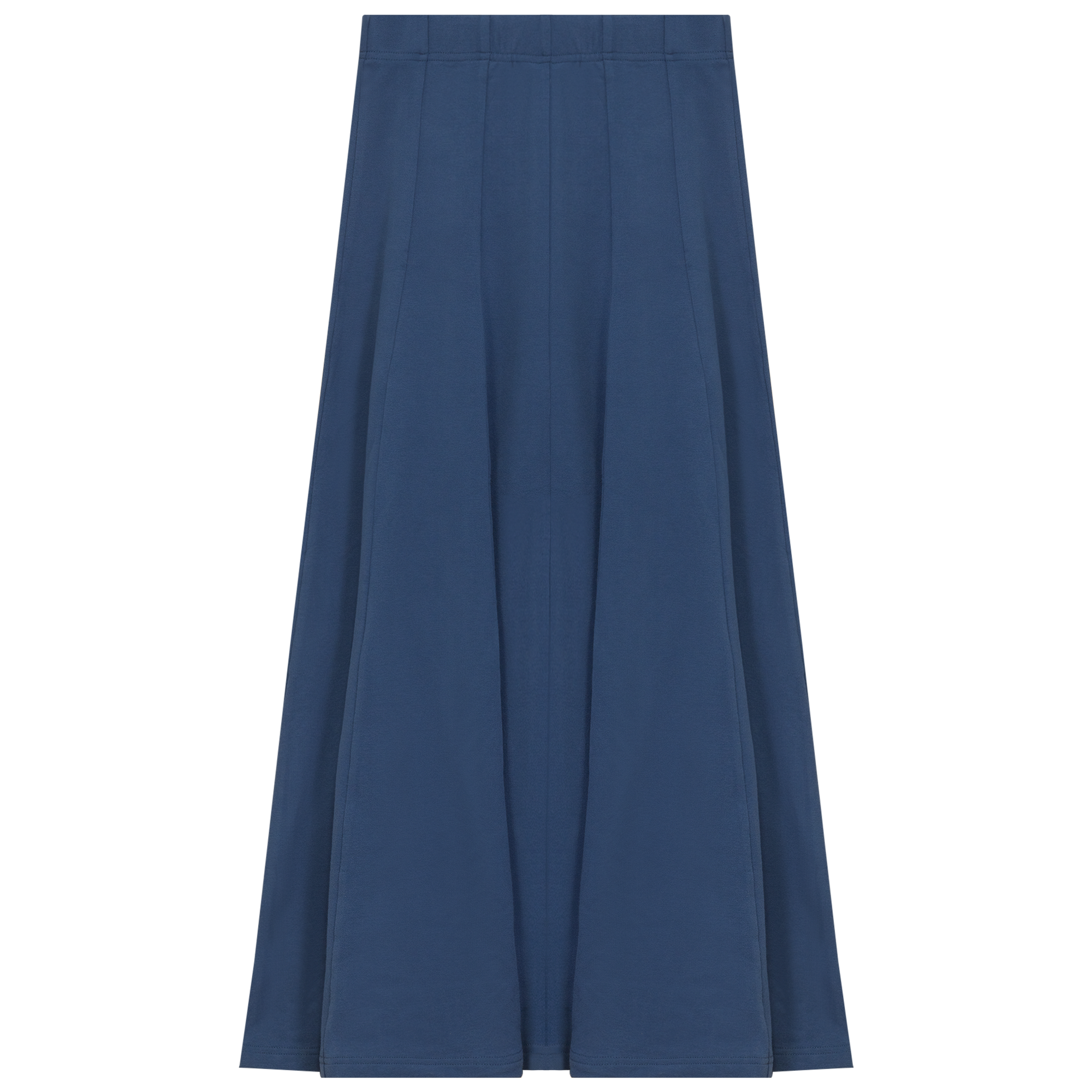 Paneled Midi Fleece Sweater Skirt in Dark Denim by Spades