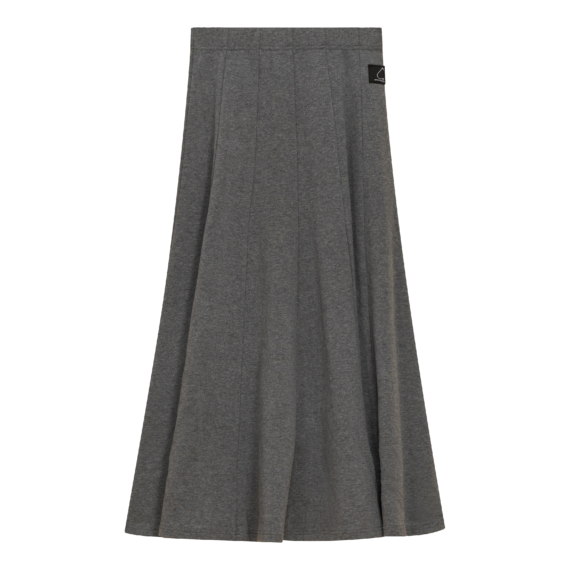 Paneled Midi Fleece Sweater Skirt in Medium Grey Mix by Spades