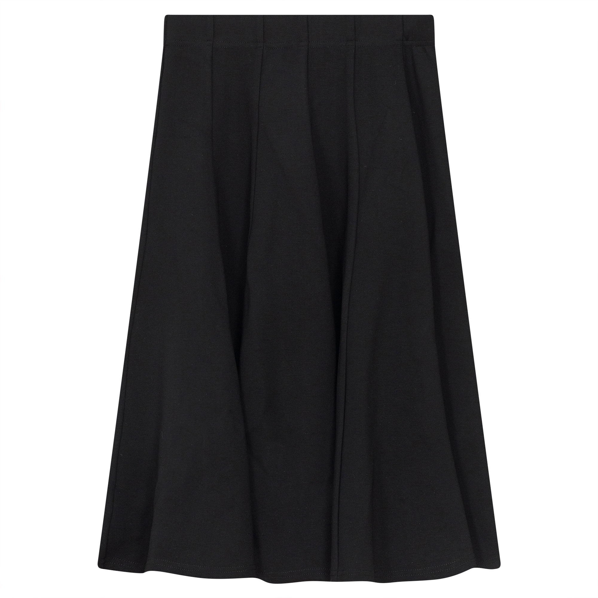 Short Panel Ponte Skirt in Black by Midi