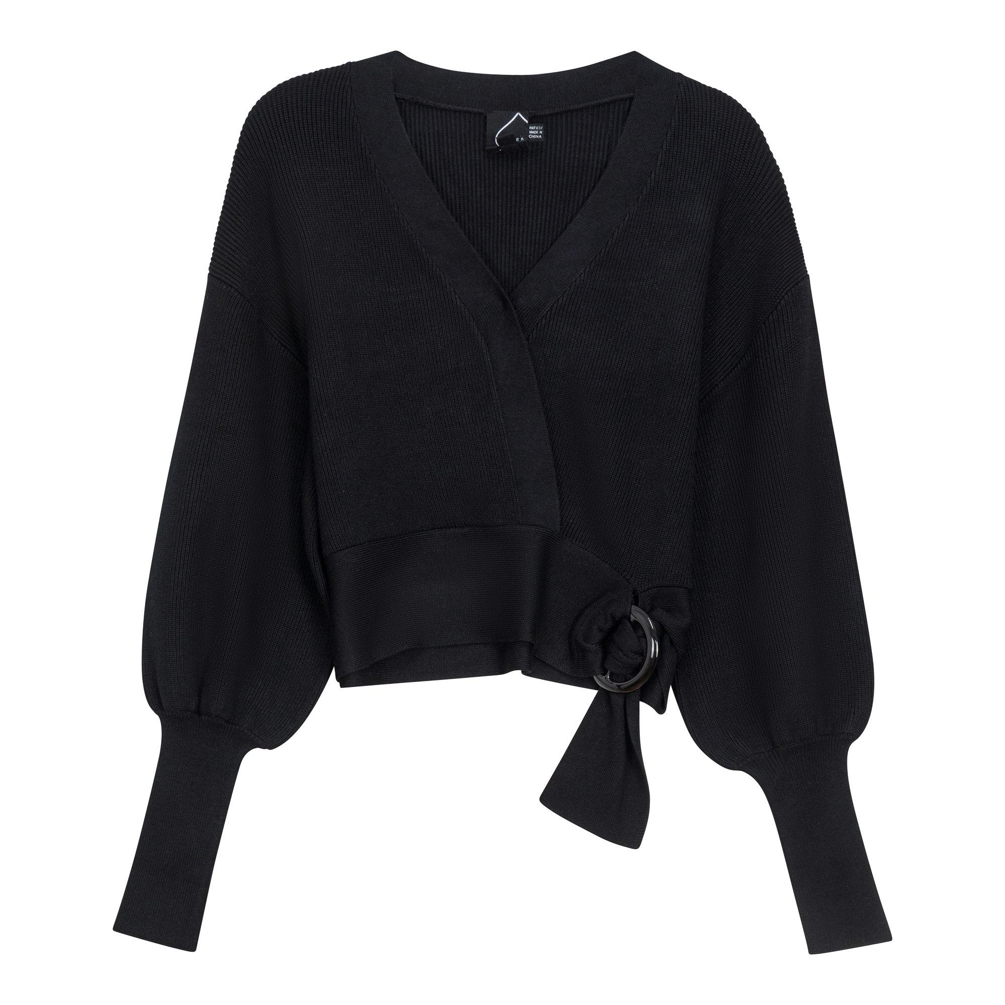 Sweater Knit Wrap Cropped Cardigan in by Spades