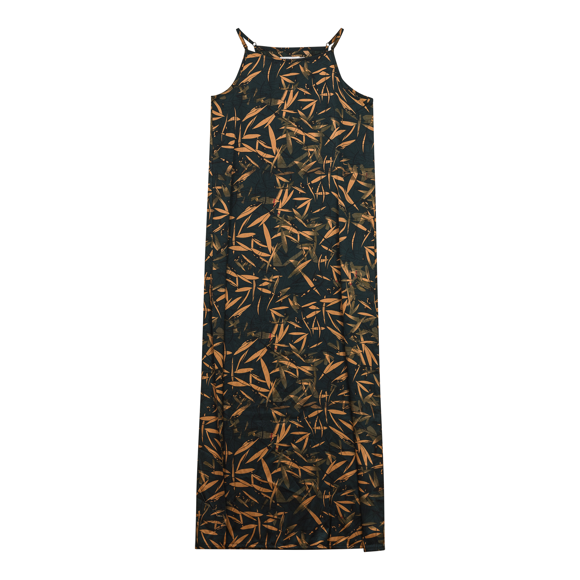 Printed Satin Maxi Jumper in Teal Copper by The Norway Club