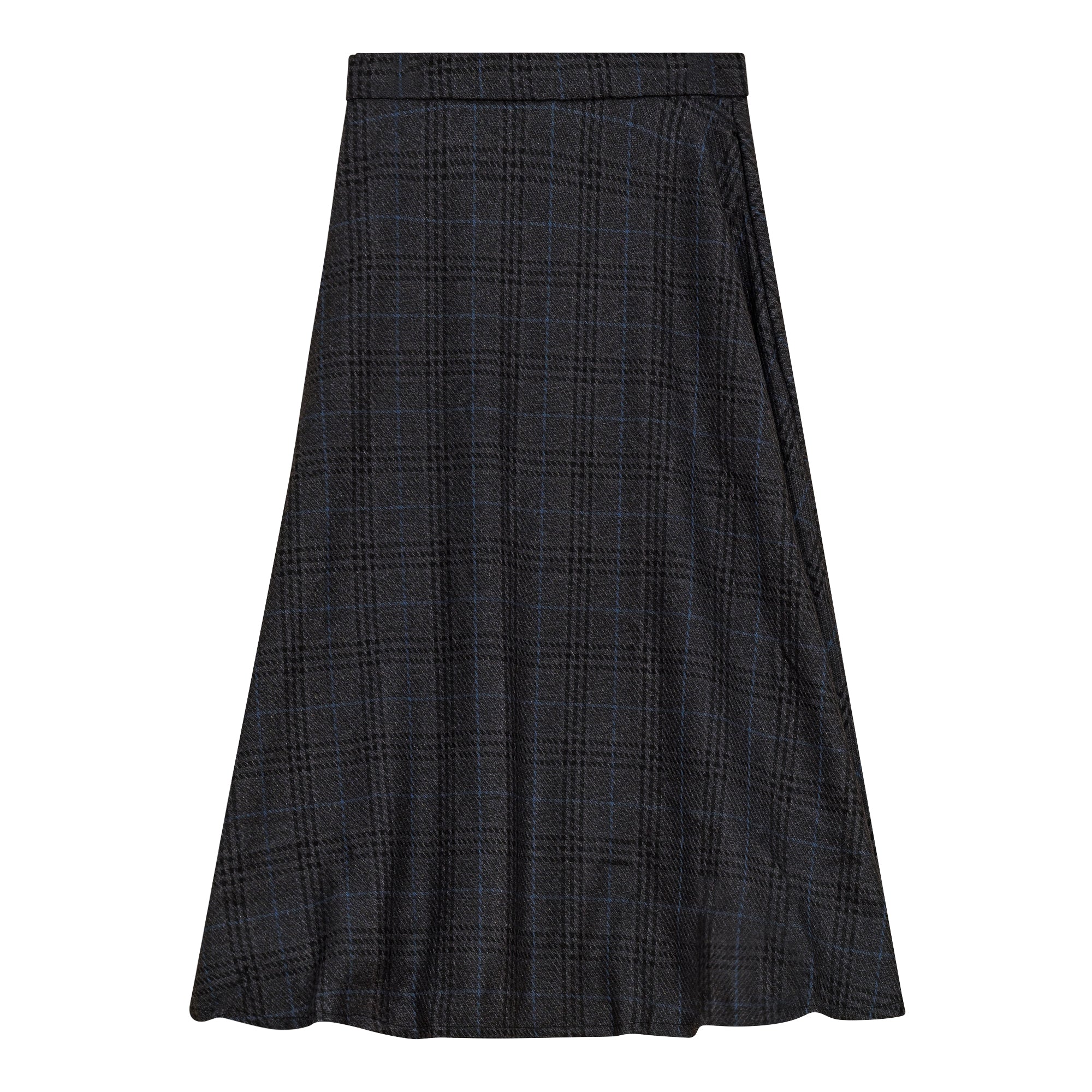 Waist A Line Midi Plaid Skirt in by Coco