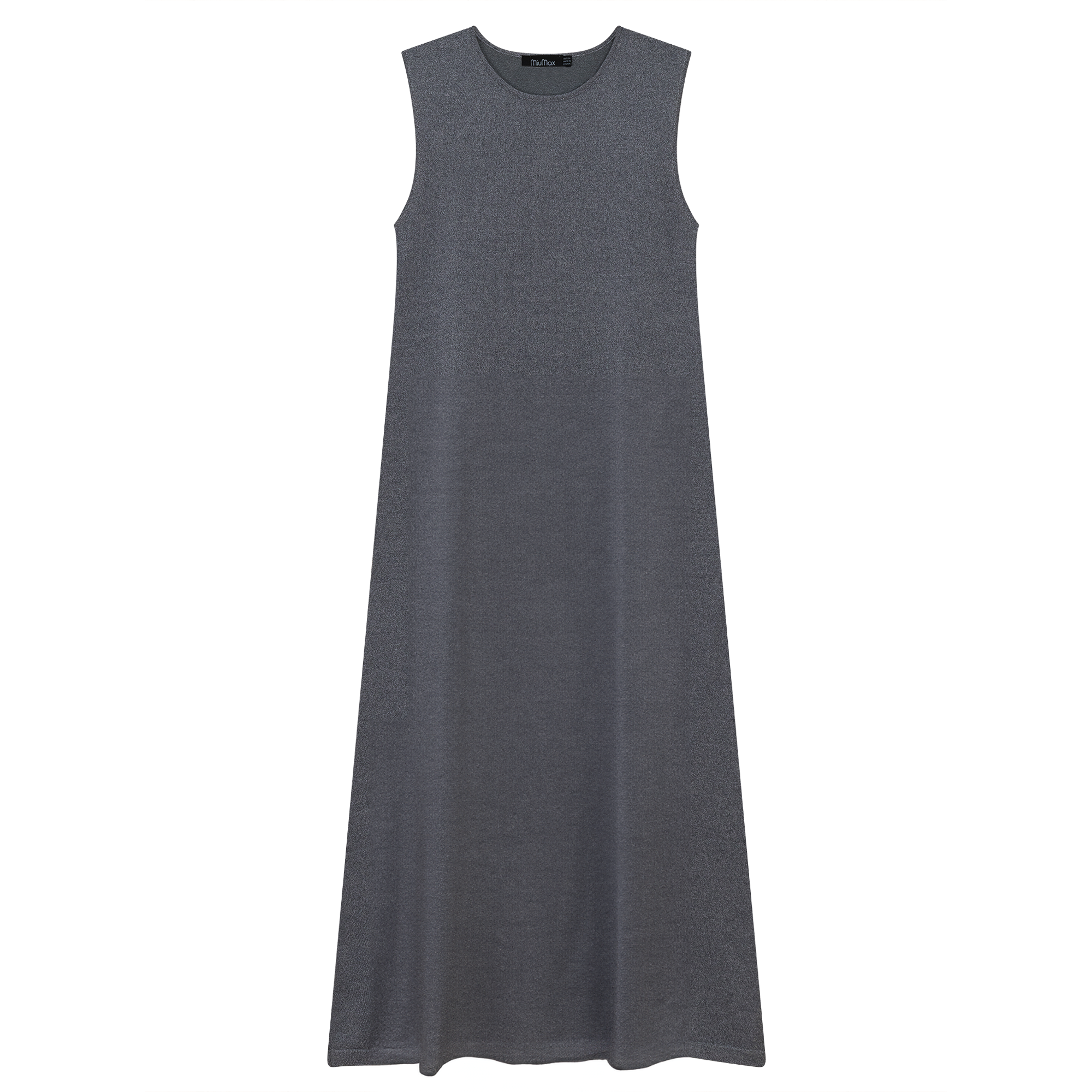 Knit Midi A Line Jumper in Dark Grey Mix by MiuMax