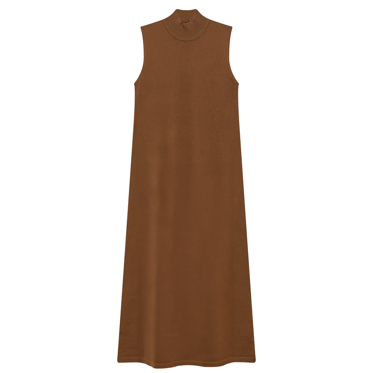 Knit Midi Mock A Line Jumper in Birch by MiuMax