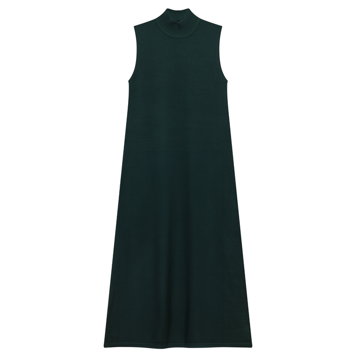 Knit Midi Mock A Line Jumper Deep Teal Ladies Dress by {{ product_vemdor}}